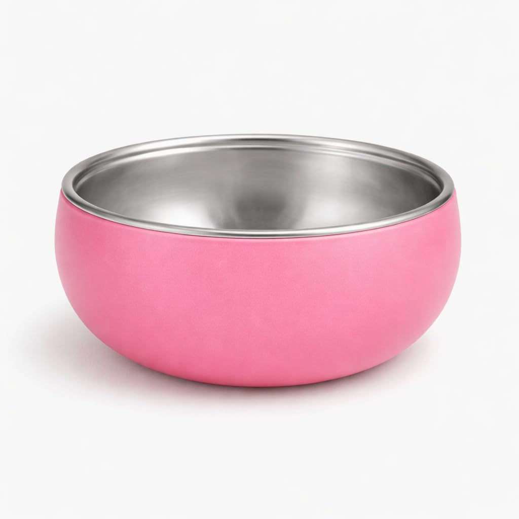 Premium Stainless Steel Baby Feeding Bowl with Soft Silicone Cover | Non-Slip Grip, BPA Free & Food-Grade | Safe Feeding Bowl for Infants & Toddlers | Durable, Easy to Clean (Pastel Pink)-image-20