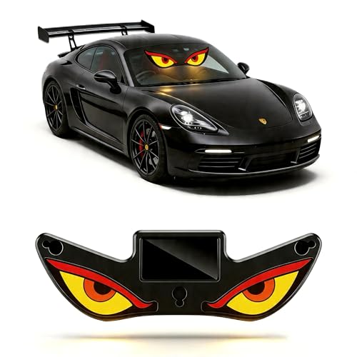Image of Solar Car LED Atmosphere Decoration Light,High-Brightness Demon Eye Styling Lamp,Universal Fit Automotive Accent Light with Smart Light Sensor and Suction Cup Mount for SUV Truck Sedan (1PCS, Y4)