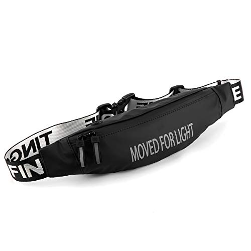 YIPINU Waist Bag for Male and Female,Outdoor Waterproof and Dust-Proof,Adjustable Watchband with Earphone Hole,Mountain Climbing Running Fitness Bike Riding
