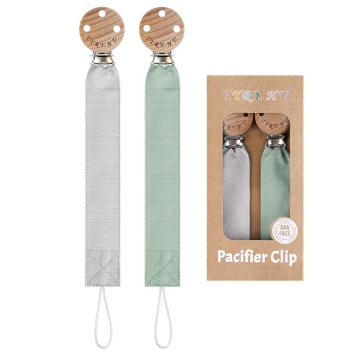 TYRY.HU Chupetero para Bebé Tela Cadenas Chupetes Suavinex Cinta Suave Unisex Recién Nacido Universal Chupete Holder para Niño y Niñas Regalo Paquete de 2