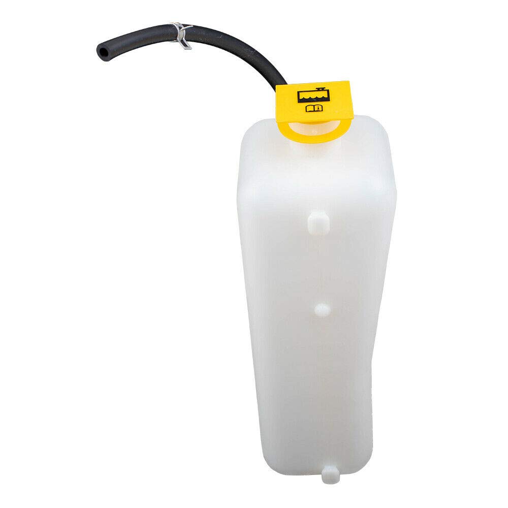 DAT AUTO PARTS Engine Coolant Recovery Bottle Overflow Reservoir Tank with Cap Replacement for 1997-2006 Jeep Wrangler TJ White Textured Plastic CH3014104 52028068AC