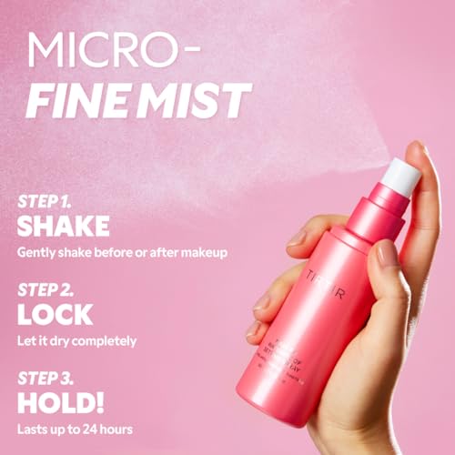 Image of TIRTIR Waterproof Setting Spray - 24 Hour Long Lasting Fix, Sweatproof Water Resistant Makeup Finisher - Ethanol Free, Semi Matte Finish for Oily Skin - Korean Makeup Fixer (Pack of 2)
