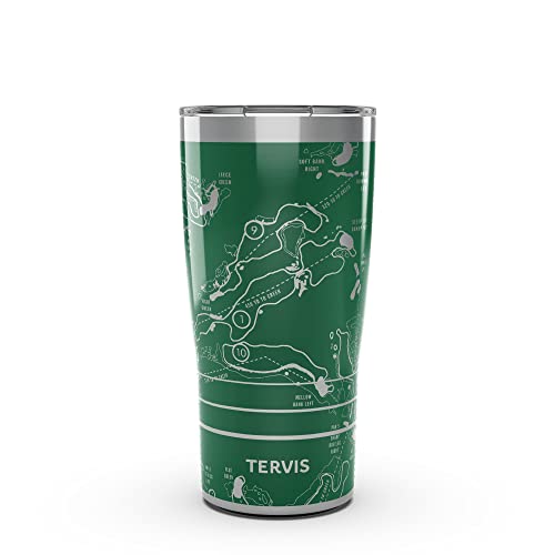 Tervis Traveler Golf Course Map Triple Walled Insulated Tumbler Travel Cup Keeps Drinks Cold &Amp; Hot, 20Oz, Stainless Steel