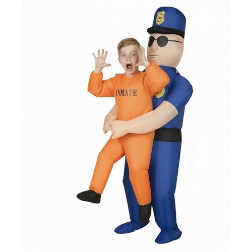 Morph Inflatable Police Officer Costume for Kids, Inflatable Costumes for Kids, Boys Halloween Costume