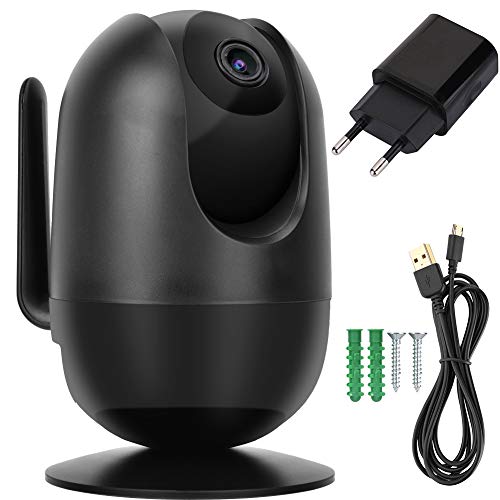 Drahtlose IP-Überwachungskamera, 1080 P WiFi-IP-Kamera IR-Cut-Babyphone mit Schwenk-Neige-Fernbedienung Bewegungsmelder