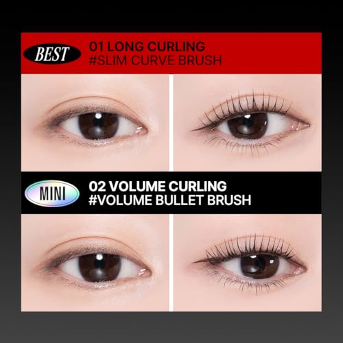 Image of CLIO Kill Lash Superproof Mascara Holiday Gift Set, Waterproof Lash with Long Curling, Volume Curling Mini and Remover, Smudge-Resistant Long Wear, Safe for Sensitive Eyes (001 + 002 Mini + Remover)