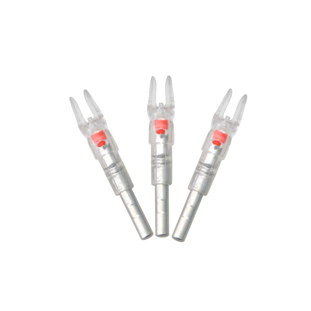 6Pcs Encoche de la Flèche en Lumineuse éclairage LED Lighted Nocks pour Flèches Nock Queue Flèche Nocks Automatiquement Nocks De Flèche pour ID 6.2mm Flèche Arbre