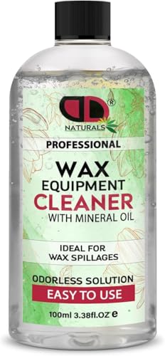 DD Teck Professional Wax Equipment Container Cleaner For Removing Spilled and Residue from Warmer Bucket Pot and Other Working Surfaces (100ml Cap)