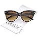 zeroUV - Oversize Vintage Mod Womens Fashion Cat Eye Sunglasses 59mm (Tortoise)