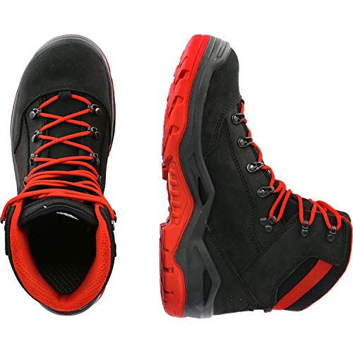 LOWA Renegade Work GTX Mid S3, Farbe:schwarz/rot, Schuhgröße:44 (UK 9.5)