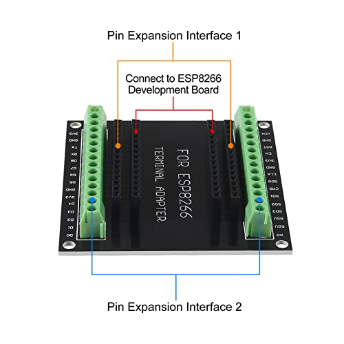 Image of 3 Set ESP32 ESP-32D Development Board CP2012 38Pin Micro Narrow Version WiFi + Bluetooth Microcontroller ESP32-DevKitC-32 Board with ESP32 Breakout Board GPIO 1 into 2 Terminal Screw Board