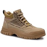 GUSAYEX Steel Toe Work Boots for Men Puncture-Resistant Industrial Safety Boots Comfortable Lightweight for Warehouse & Construction Indestructible Steel Toe Work & Utility Shoes Size 10