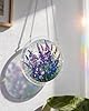 WOODBESTS Acrylic Jigsaw Puzzle Suncatcher-Violet Garden Grace, Stained Glass Window Hanging, Home Decor Creative Mom Gifts, Birthday Gifts for Women,Wife, Sisters, Aunt, Besties 7.4in #1
