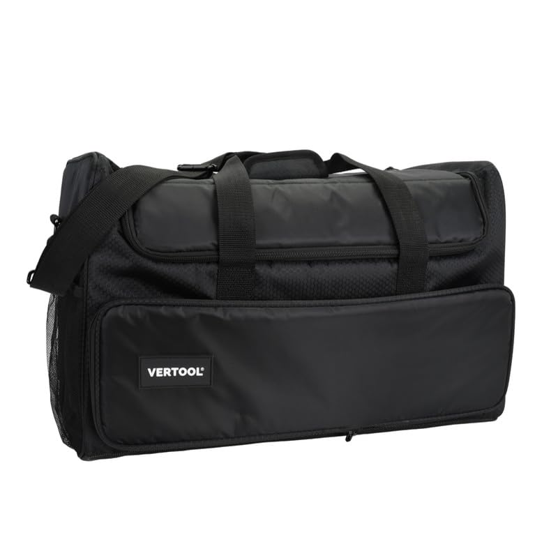 VERTOOL PRO-XL Detailing Bag | Carry Case with storage compartments for detailing machines and products | Machine polish storage bag with carry handles.