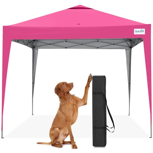 Quictent 10x10 Pop Up Canopy Tent Without Sidewall, Instant Setup Gazebo for 1 Person, Portable & Compact, Waterproof & UV Protection, Ideal for Campi