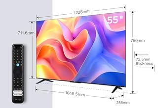 TCL 55PF650K 55-inch 4K Ultra HD, HDR TV, Smart LED Fire TV (Dolby Vision, Dolby Atmos, DTS, HDR 10, Alexa built-in, Airplay2, Miracast)