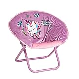 Jojo Siwa Toddler 19” Folding Saucer Chair with Cushion, Ages 3+