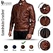 Mens Leather Jacket - Real Lambskin Classic Vintage Style Leather Jackets For Men Brown Leather Jacket for Mens (US, Alpha, Medium, Regular, Regular, Brown)