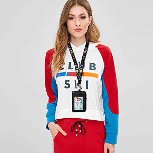 Image of 2 Pack Panda ID Badge Holder with Lanyard,Cute Work Badge Wallet with Zipper Pocket,3 Card Slots & Detachable Keychain for Nurse Teacher Student Office Staff