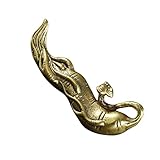 Artisanat décoratif en laiton : design en forme de ginseng millénaire en laiton antique, cet ornement de bureau apportera les vœux à vous et à vos familles, ornement en ginseng