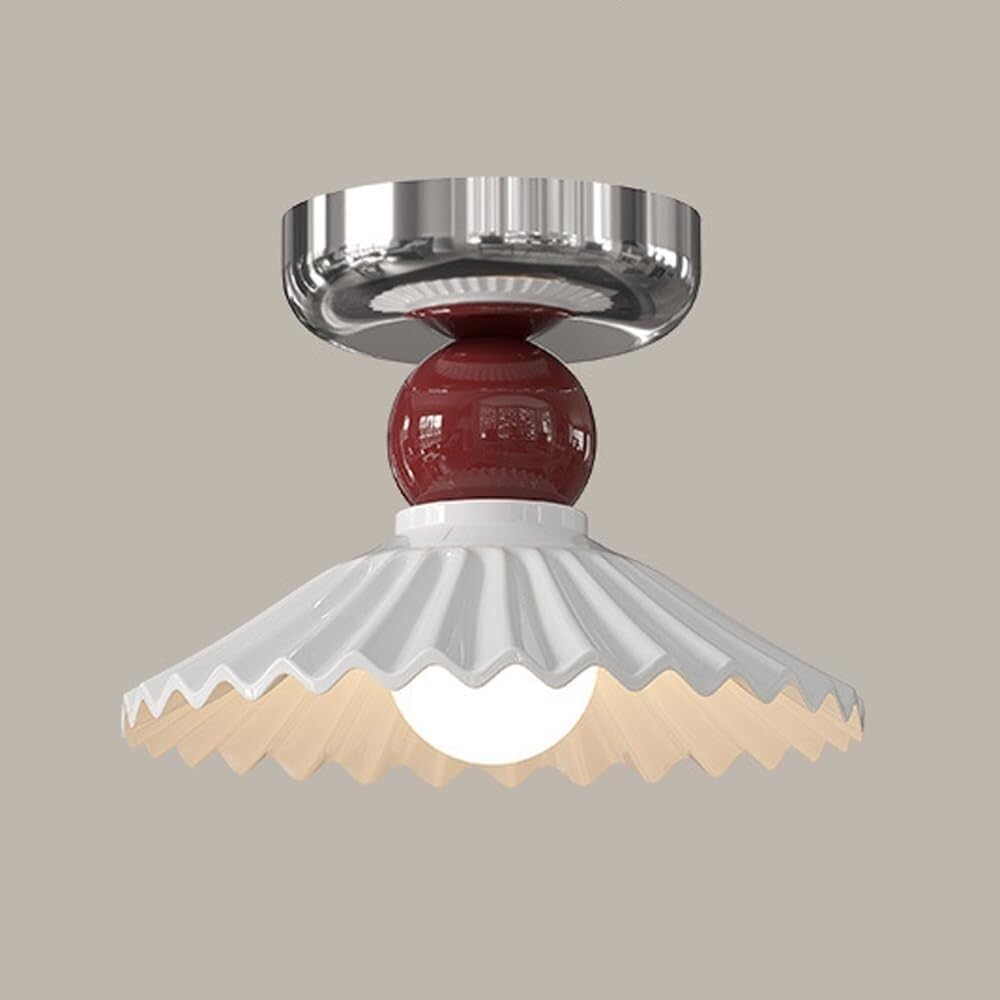 Lustre semi-encastré moderne au raffinement de la céramique française