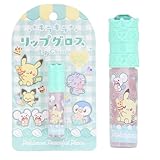 shobido 粧美堂 ポケットモンスター ポケピース ストーン付リップグロス ラメ入り いちごの香り 石けんで落とせる pokemon ポケモン (グリーン)
