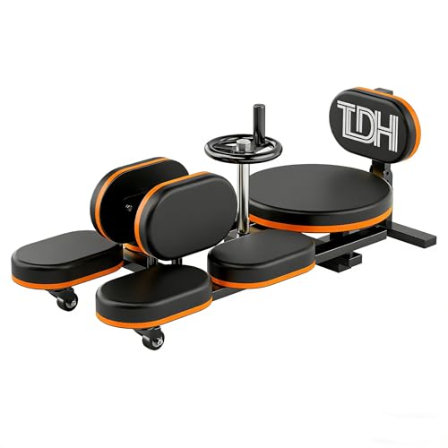 TDH Leg Stretcher, 220LBS Stretcher Machine,200° Adjustable Split Machine for Ballet, Dance,Yoga, Flexibility Stretching Equipment to Relieving Leg Muscl,Exercise for Everyone(Orange)