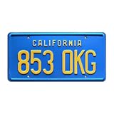 Celebrity Machines La Rockford Files | Jim Rockford de Oro Pontiac Firebird Esprit | 853 OKG | Metal con Sello Mueble para Placa de Licencia