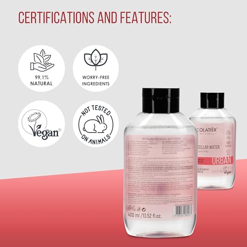Micellar Water for Sensitive Skin with Organic Aloe Vera - 99.1% Natural Ingredients, Vegan, Hydrating Facial Cleanser & Micellar water Makeup Remover - 13.5 Fl Oz (Magnolia for All Skin Types) - Image 6