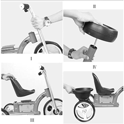 NUBAO Dreiräder Für Kinder ab 1 Dreirad Trike Trike-Dreirad, Retro-Multifunktions-Kinder-Dreirad Schnelle Demontage und… – Bild 5