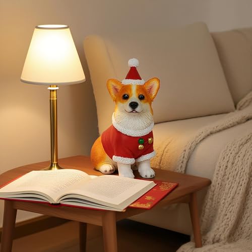 Figurines de chien de Noël, le cadeau idéal pour décorer maison et bureau - 8