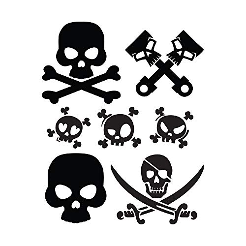 Simoni Racing Srs6 Kit Adesivi Prespaziati Design Skull