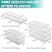 RoskDeewat Egg Holder for Fridge, Automatically Rolling Egg Container for Refrigerator, Clear Plastic Fridge Organizers and Storage with Lid, Stackable Egg Dispenser & Tray (3 Tier)