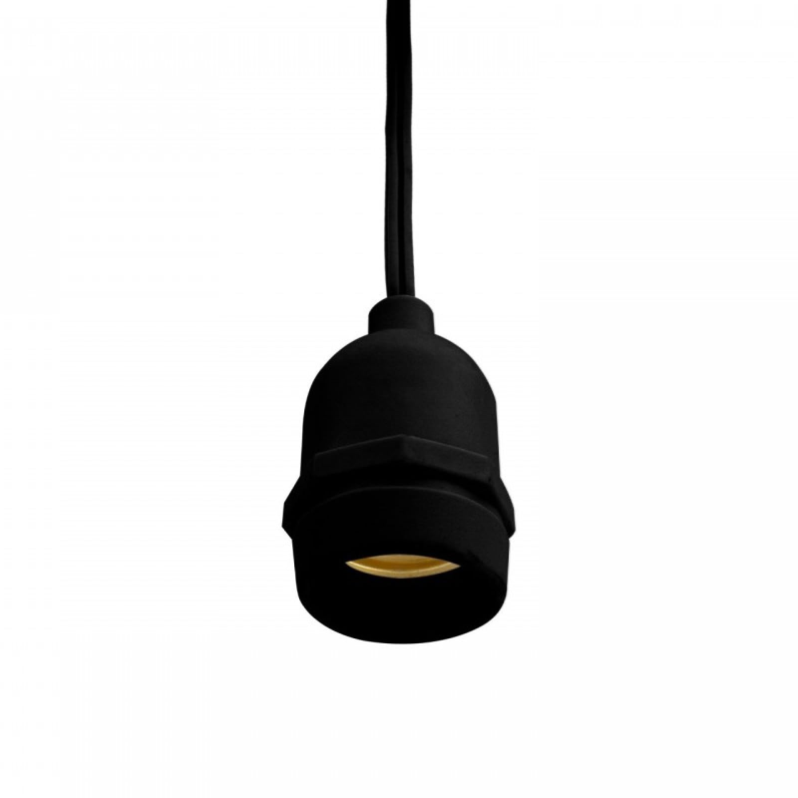 Luccika 5 Meter Lichterkette mit 10 klaren Birnen S14 LED warmweiß Vintage mit schwarzem Kabel verlängerbar für Außen und Innen IP44 (220 Volt mit Schukostecker)