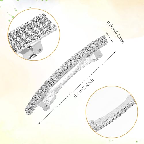 Pinzas para cabello con cristales brillantes 4 piezas miniatura 2