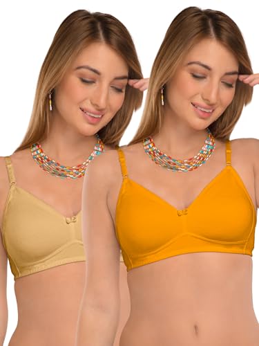 Image of DAISY DEE Women's Girls Cotton Non-Padded Wirefree Seamless Full Coverage Comfortfit Everyday Use T-Shirt Bra - NDSZN