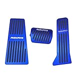 XITER 3PCS No Drill Anti-Slip Aluminum Foot Pedals Gas Brake Pedal Cover Foot Pedal Pads kit For Mazda 2 3 6 CX-3 CX-5 CX-9 (BLUE)