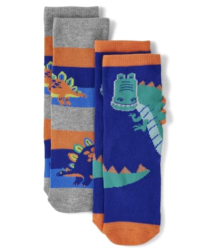 Gymboree,and Toddler 2-Pack Crew Socks,Dino Friends,6-8