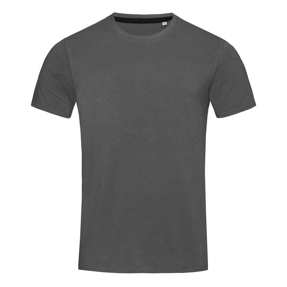 Stedman Apparel Men's Clive Crew Neck/ST9600 Premium Slim Fit Classic Short Sleeve T-Shirt, Slate Grey, Medium