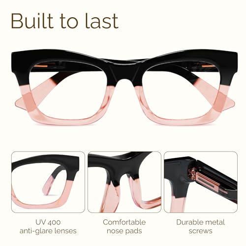 ccvoo stylish reading glasses for women eyeglasses blue light readers for women computer eye glasses cheaters