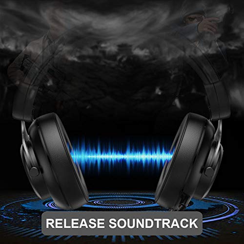 Pc Gaming Headset 3.5Mm Audio Stereo Sound Ps4 Gaming Headphone For Mac Latop Nintendo Switch Games,50Mm Driver Noise-Isolation Microphone Gamer Headset (Black) #TOP4