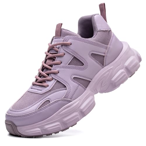 Image of Hogent Steel Toe Shoes for Women Men Wide Non Slip Composite Work Sneakers Indestructible Comfortable Safety Tennis Shoes Lightweight Breathable Construction Sneakers Puncture Proof Ergonomic Design