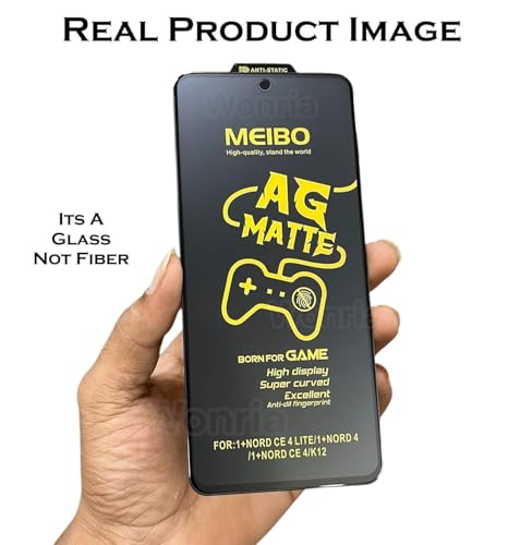 Image of WonRia [1+1 Matte Tempered Glass Compatible with Vivo Y300 5G with 3D Camera Lens Protector Glass Edges to Edge Screen Guard Protector - (Pack of 2)