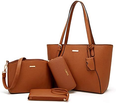 Women Fashion Handbags Wallet Tote Bag Shoulder Bag Top Handle Satchel Purse Set 4pcs