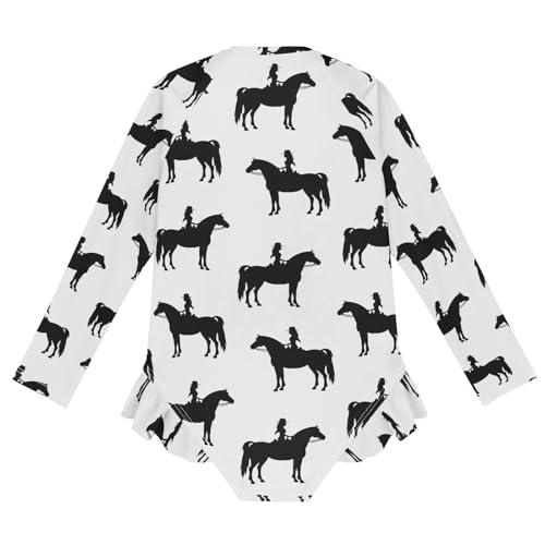 Girls One Piece Swimsuits Quick Dry Rash Guard Bathing Suits with Zipper UPF 50 Long Sleeve Swimwear 3-12Y2