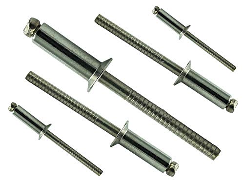 5 X 16 mm (50 Stück) Blindniet mit Senkkopf - Edelstahl VA A2 V2A - Blind-nieten - Popnieten rostfrei DIN 7337 - ISO 15984 | AGBERG