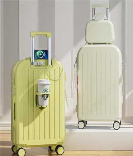 Suitcase Light suitcase, boarding case, password box, durable suitcase, trolley case, universal wheel zipper case Luggage(White)2