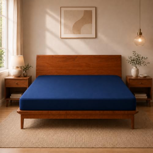 Image of Utopia Bedding Waterproof Mattress Protector King Size, Cotton Terry Bed Cover, Breathable Mattress Cover & Bed Protector for Double Bed, Elastic Fitted Waterproof Mattress Cover, 198 x 183 cm