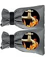 Wohohoho Outdoor Faucet Cover for Winter, 2 Packs Pro 10" H x 8" W Grey Outside Freeze Protection, Reusable Waterproof Insulated Spigot Cover, Thickened Garden Faucet Socks Hose Bibs