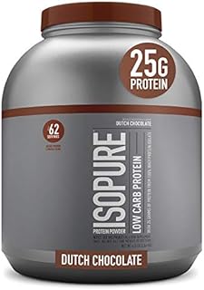 Isopure Whey Isolate Protein Powder with Vitamin C & Zinc for Immune Support, 25g Protein, Low Carb & Keto Friendly, Flavor: Dutch Chocolate, 4.5 Pounds (Packaging May Vary)